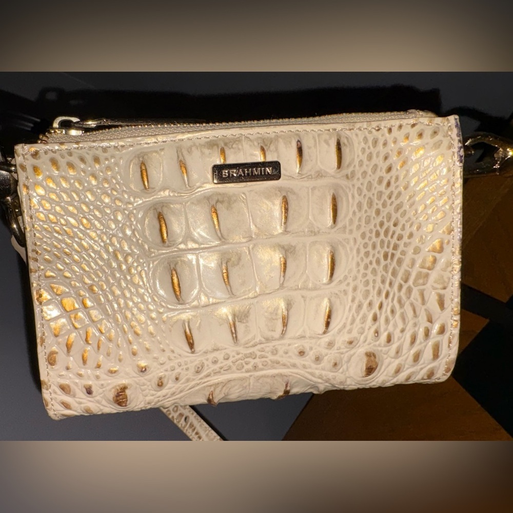 Brahmin Mini Croc Embossed Crossbody Bag - Picture 2 of 6